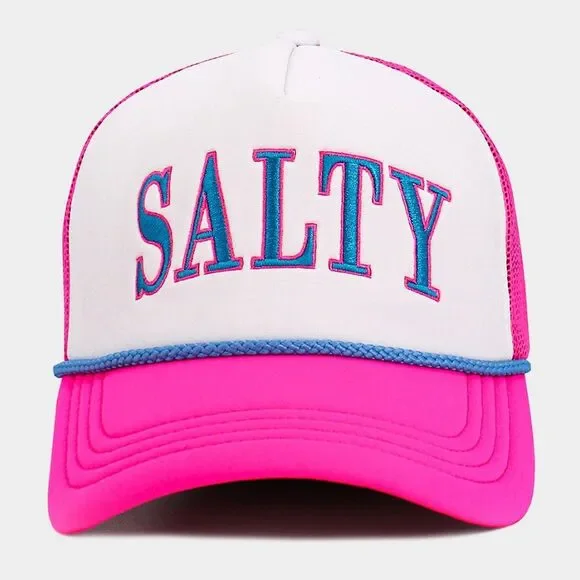 SALTY Mesh Back Trucker Hat Adjustable Snapback Cap Beach Surf Dad Hat Unisex - Picture 3 of 3